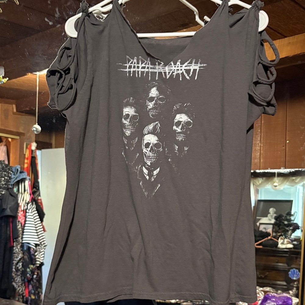 Custom Papa Roach T Shirt w/Sleeve Cutouts